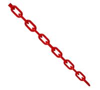 Chaîne de barrière plastique Chaîne en plastique colorée de 5m/10m, barrière sécurité routière, bloc d'avertissement, lien Protection des foules(Red,10M)