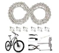 Chaîne de Bicyclette | Kit d'Accessoires pour Vélo Tout Terrain,Maillon Rapide Renforcé Accessoires Vélo Remplacement pour Motocross Cruiser Plage Âges