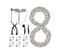 Chaîne de Bicyclette,Kit De Chaîne Pour Vélo De Route - Accessoires Cyclisme Avec Outil De Remplacement De Maillon Sécurisé À Libération Rapide Pour Adultes École Cruiser Plage Terre Et