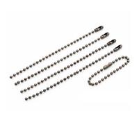 Chaîne de Billes 50pcs 10/12/15 Cm 2.4mm Chaîne À Billes Chaînes De Perles Convient Au Porte-clés/porte-clés/poupées/étiquette Connecteur Chaîne Boule pour la Création de Porte-clés(Black,15cm)