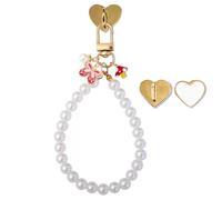 Chaîne de breloques Kindle en forme de champignon et papillon pour femme - Breloque en perles - Cadeau pour les amateurs de livres - Breloques pour liseuse électronique, téléphone, iPad, AirPod