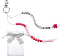 Chaîne De Calcul Chaîne Abc Porte-Clés De Rentrée Scolaire Cadeau Pour Scolarisation Chaîne Comptant Jusqu'À 20 Pour Enfants 26 Perles Alphabétiques Chaîne Pour École Primaire (Rose)[Z688]