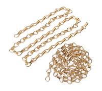 Chaîne de Chaise Suspendue avec MousquetonsKits de Chaîne Suspendue pour Jardinières de Sacs de Sable Hamac, Longueur 1M(Or), Chaîne 2pcs pour Accrocher la Mangeoire à Oiseaux Handcraft Materials