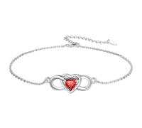 Chaîne de cheville argentée en forme de cœur en forme de papillon, cadeau de Saint-Valentin pour femme, cadeau pour petite amie, amoureuse, mère, accessoires d'anniversaire, general, Acier allié