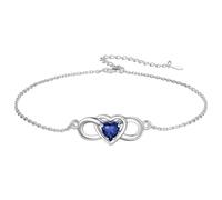 Chaîne de cheville argentée en forme de cœur en forme de papillon, cadeau de Saint-Valentin pour femme, cadeau pour petite amie, amoureuse, mère, accessoires d'anniversaire, general, Acier allié