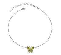 Chaîne de cheville argentée en forme de cœur en forme de papillon, cadeau de Saint-Valentin pour femme, cadeau pour petite amie, amoureuse, mère, accessoires d'anniversaire, general, Acier allié