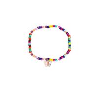 Chaîne de cheville avec pendentif en forme de plage avec perles de Bohême pour cheville avec pendentif papillon réglable avec arc en ciel sandales en tarte