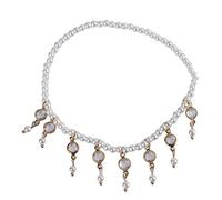Chaîne de cheville de pied élastique à franges en cristal avec perles et perles créative et utileMode Traitement