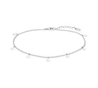 Chaîne de cheville - Lotus Silver - Étoiles - Argent - Blanc - Femme