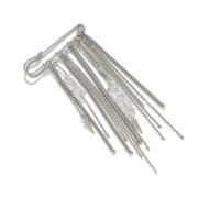 Chaîne de cheville tendance avec franges - Accessoire à pompons - Papier à suspendre - Clip en papier Popt Smude avec rivets - Bracelet de cheville pour femme - Pour les fêtes