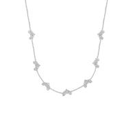 Chaîne de clavicule d'amour en argent sterling pour femme Design Sens Bijoux - Or blanc
