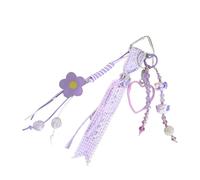 Chaîne de clé de baseball tressée pour sacs Tendance Fait à la main Élégant Unisexe Couple marié Accessoire pratique pour un usage quotidien Porte-clés de baseball unique, Petite fleur money, taille