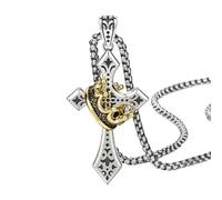 Chaîne de collier en forme de , pendentif en acier inoxydable, bijoux crucifix religieux, système d'accessoires de foi robuste, pour adultes, femmes, hommes, confrérie, église, maison, bureau, vo