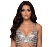 Chaîne de corps avec strass - Soutien-gorge multicouche - Harnais de corps - Accessoires de bijoux de plage - Accessoires de bijoux pour femme, os, Comme décrit, Comme décrit.
