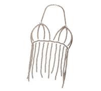 Chaîne de corps de perles rondes, chaînes de poitrine multifonctions pour femmes, chaîne de taille, accessoire de mode pour une tenue polyvalente, de pierre précieuse en acrylique