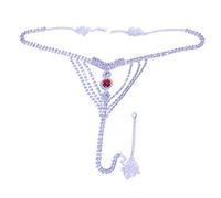 Chaîne de corps en cristal pour femme - Culotte sexy en strass - String en cristal - Chaîne de ventre - Sous-vêtements en strass, Strass, Strass