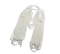 Chaîne de corps en perles d'inspiration victorienne avec franges amovibles pour un événement élégant et une photographie - Accessoire léger