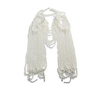 Chaîne de corps en perles d'inspiration victorienne avec franges amovibles pour un événement élégant et une photographie Collier royal au design léger