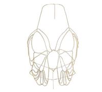 Chaîne de corps en strass pour femme et fille, soutien-gorge confortable et réglable