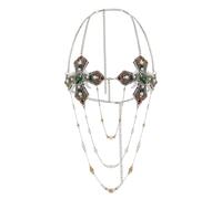 Chaîne de corps faite à la main avec strass pour soutien-gorge et boîte de nuit