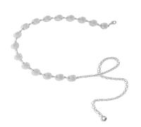 Chaîne de corps métallique - Accessoire de décoration - Longueur flexible - Pour robe - Bijoux élégants pour femme et fille - Chaîne de ceinture moderne modifiable, taille unique, Comme décrit, Comme