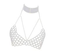 Chaîne de corps portable faite à la main avec perles réglables pour soutien-gorge - Accessoire de bijoux pour des tenues élégantes et confiantes - Pour un usage quotidien décontracté, taille unique