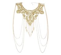 Chaîne de Corps pour Femme, Collier Bikini, Chaîne de Ventre en Or, Bijou de Corps Sexy, Taille Unique