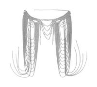 Chaîne de corps réglable avec strass et strass - Idéal pour les spectacles et les réunions sociales - Collier à fermoir sécurisé, taille unique, Comme décrit, Comme décrit.