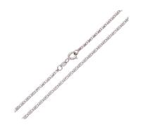 Chaîne de Cou - Femme/Homme - Maille Plate - Oeil de Perdrix - 50 cm - 2 mm - Argent 925/1000 - Rhodié