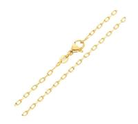 Chaîne de Cou - Homme/Femme - Maille Forçat - 50 cm - 2 mm - Plaqué Or Jaune 750/1000 - 3 Microns