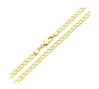 Chaîne de Cou - Homme/Femme - Maille Gourmette - 50 cm - 2 mm - Plaqué Or Jaune 750/1000 - 3 Microns
