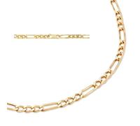 Chaîne de Cou Homme - Maille Figaro Triple - 60 cm - 4,93 mm - Plaqué Or Jaune 750/1000 3 Microns