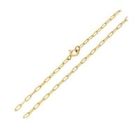 Chaîne de Cou - Homme - Maille Forçat - Trombone - 60 cm - 2 mm - Plaqué Or Jaune 750/1000 - 3 Microns