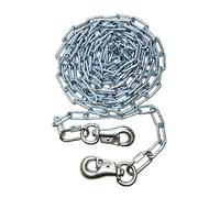 Chaîne de Couloir Robuste pour Chiens de Taille Moyenne à Grande Taille - Chaîne en Acier soudé - Capacité de 235,9 kg - pour Chiens jusqu'à 38,6 kg - Argenté