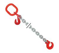 Chaîne de débardage - type FOVK - acier rond, 8mm galvanisée, avec crochet de raccourcissement