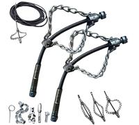 Chaîne de détartrage d'égout à arbre flexible, détartrant d'égout à tige flexible, outil de perçage rotatif de drague d'égout, outil d'entretien de tuyaux en PVC, pour ressort de 16 mm (2 chaînes