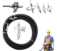 Chaîne de détartrage d'égout à arbre flexible, outil d'entretien polyvalent de tuyaux en PVC, drague d'égout rotative à poussée, outil en métal durable, pour ressort de 16 mm