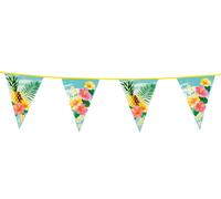 Chaîne de fanions de fête hawaïenne 6m - Fanion de décoration d'été