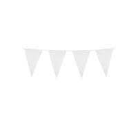 Chaîne de fanions PE 20x30cm L : 10m | Blanc