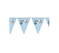 Chaîne de fanions Stork Baby bleu 10 m