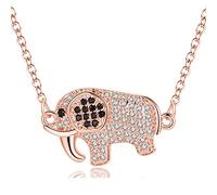 Chaîne de femmes / filles avec un pendentif argent sterling avec de beaux jouets animaux éléphant cubic zirconia mode a allergie en forme de petite amie gratuite comme cadeaux d'anniversaire pour