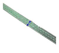 Chaîne de fermeture avec strass en cristal, 0,9 m, ruban de verre thermocollant, transfert thermique, accessoires décoratifs de vêtements pour chaussures de couture (vert)