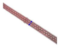 Chaîne de fermeture avec strass en cristal, 0,9 m, ruban de verre thermocollant, transfert thermique, accessoires décoratifs de vêtements pour chaussures de couture (rouge)
