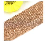 Chaîne de fermeture avec strass en cristal avec fond coloré à coudre - Accessoires de bricolage pour chaussures de couture (Lt.Colo-topaze, 2 mm-4,6 m)