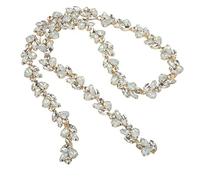 Chaîne de fleurs en strass de 1 mètre, garniture en cristal de goutte d'oeil de cheval en diamant rouge et vert pour vêtements de bricolage, robe de mariée, costumes et (2 cm breite proteinfarbene