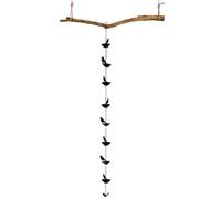 Chaîne de gouttière - Chaîne attrape-pluie décorative - Oiseau en cuivre sur tasses - Chaîne de drainage de l'eau antique pour toits - 1 m - Guide d'eau de pluie suspendu - Point de rencontre