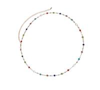 Chaîne de hanche en cristal multicolore vif pour femme - Élégant bikini de plage - Bijou de corps - Accessoire de mode - Décoration de taille en alliage, taille unique, Comme décrit, Comme décrit.