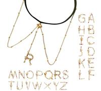 Chaîne de jambe initiale en diamant, chaîne de cuisse de lettre initiale de papillon de zircon élastique sexy, chaîne de jambe d'initiales de strass multicouche, cadeaux de bijoux de cuisse (M)