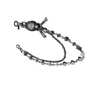 Chaîne de Jean à maillons de dés gothiques portables pour Punk | Rockers gothiques Bikers, matériaux en alliage robuste avec des designs de dés audacieux pour hommes et femmes,