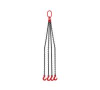 Chaîne de levage - 5000 kg - 4 x 1,5 m - noir/rouge | Steinberg Systems